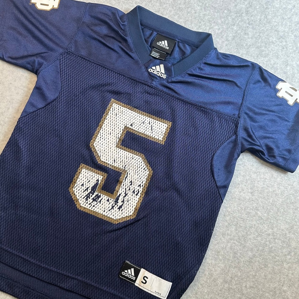 Adidas Notre Dame Fighting Irish Youth Jersey Navy Blue Number 5 Small 8